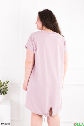 Women's pink batal dress with print