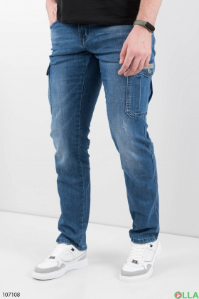 Мужские синие джинсы