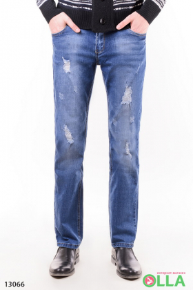 Чоловічі джинси з порваних