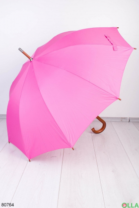 Жіноча рожева парасолька з принтом