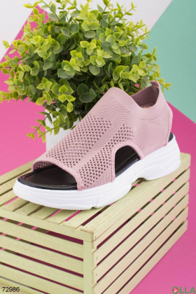 Women's pink platform sandals
