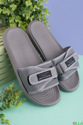 Men's gray slippers