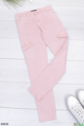 Жіночі рожеві джинси