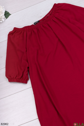 Жіноча бордова сукня