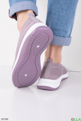 Women's purple textile sneakers