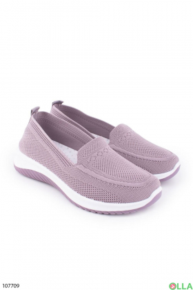 Women's purple textile sneakers