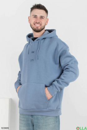 Men's blue fleece hoodie
