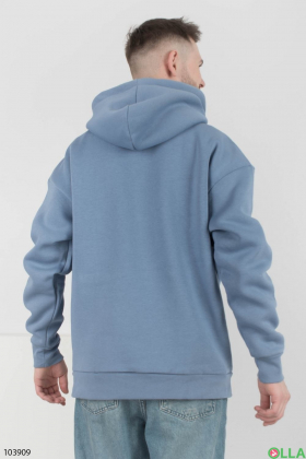 Men's blue fleece hoodie