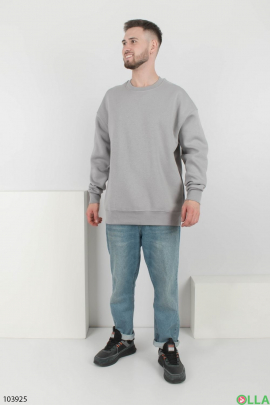 Men's gray fleece sweatshirt