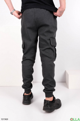 Мужские темно-серые спортивные брюки