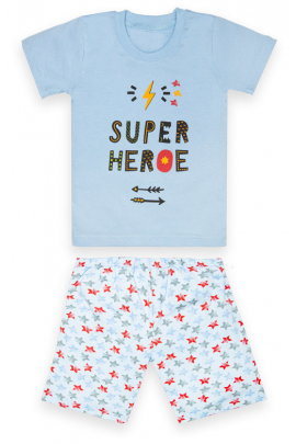 Детская летняя пижама для мальчика футболка и шорты