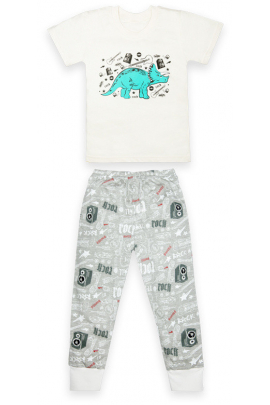 Детская хлопковая пижама для мальчика футболка и брюки