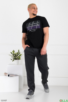 Чоловічі темно-сірі спортивні брюки