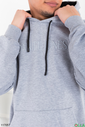 Men's light gray batal hoodie