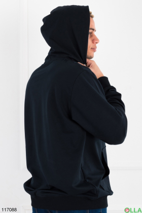 Men's black batal hoodie with zipper