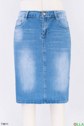 Женская синяя джинсовая юбка