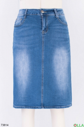 Жіноча синя джинсова спідниця