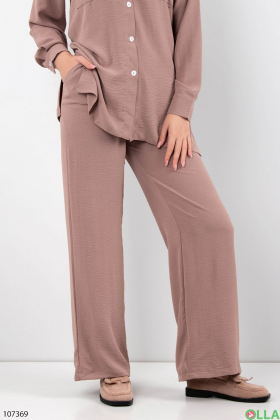 Women's brown knitted suit