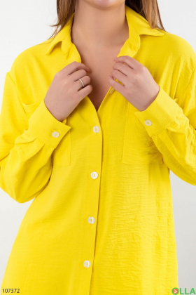 Жіночий жовтий трикотажний костюм