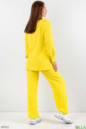 Women's yellow knitted suit