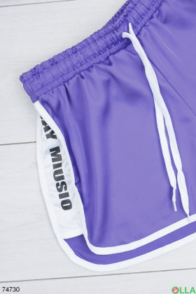 Жіночі фіолетові спортивні шорти