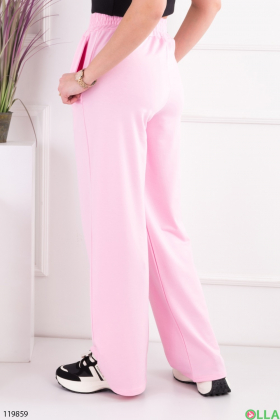 Жіночі рожеві спортивні брюки-палацо