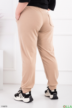 Women's light beige batal jogger pants