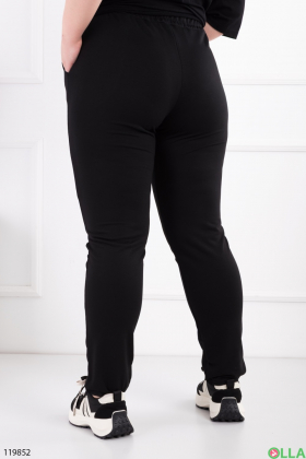 Жіночі чорні спортивні брюки батал