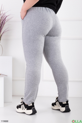 Жіночі сірі спортивні брюки батал