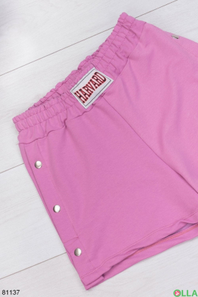 Жіночі рожеві спортивні шорти
