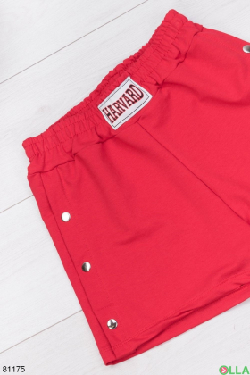 Жіночі червоні спортивні шорти