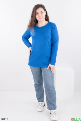 Women's blue sweater with decor
