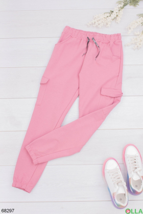 Жіночі рожеві спортивні штани