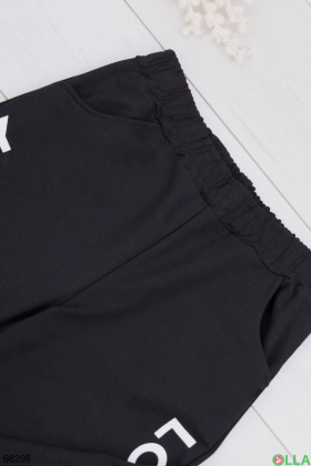 Жіночі чорні спортивні штани з написами