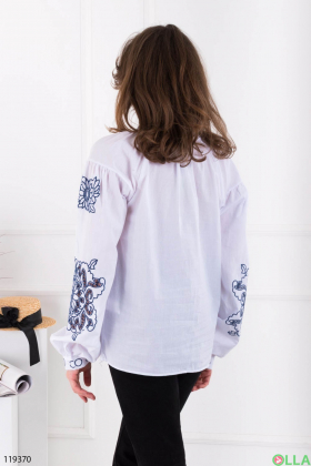 Women's white embroidered shirt
