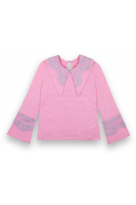 Блуза детская для девочки BLZ-21-6 Амели на рост (12882) Розовый