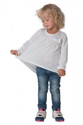 Блуза детская для девочки Блеск размер 80 (10663) Белый