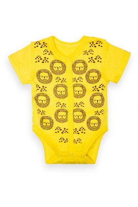 Боди детский с коротким рукавом на кнопках для мальчика BD-22-1 на рост (13109) Желтый 