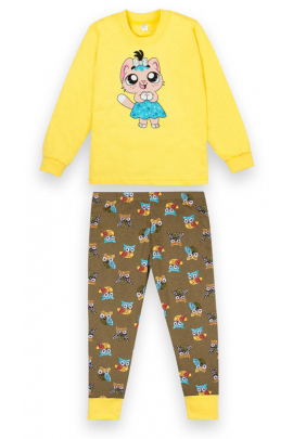 Детская пижама для девочки PGD-21-8 Желтый 