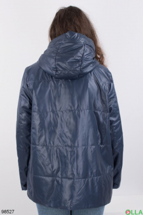 Women's dark blue hooded jacket