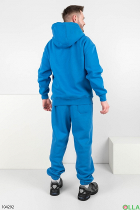 Мужской голубой спортивный костюм на флисе