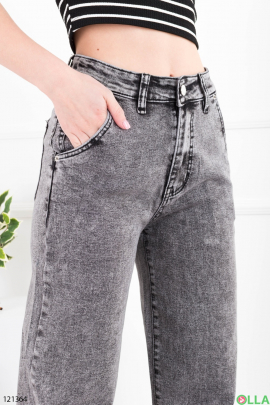 Жіночі сірі джинси-палаццо
