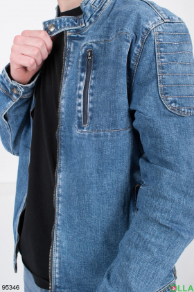 Мужская джинсовая синяя куртка