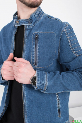 Мужская джинсовая синяя куртка