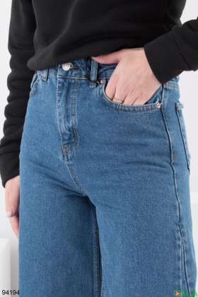 Жіночі сині джинси-кльош