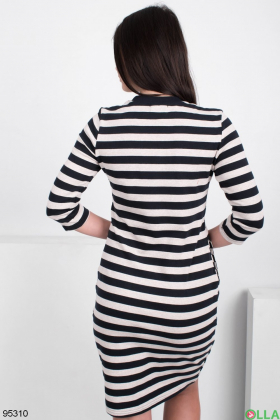 Women's striped knitted dress