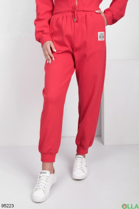 Women's red tracksuit