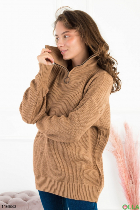 Women's beige oversized sweater