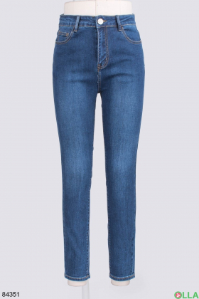 Жіночі темно-сині джинси