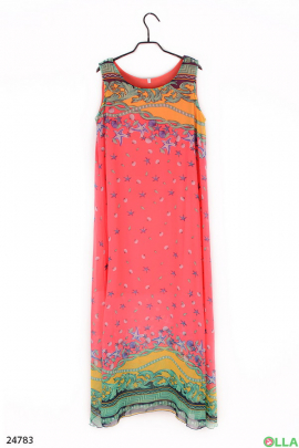 Women's dress with a bright print